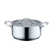 Casserole with lid Haeger PA-24H.003A Beige Grey O 24 cm