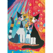 Schmidt - Puzzle Rosina Wachtmeister: Happy cat family - 1 000 dijelova