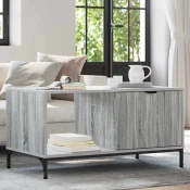 vidaXL Klubska miza Siva sonoma 90 x 49 x 46 cm Konstruiran les