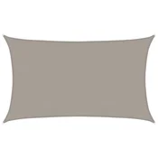 Vidaxl Senčno jadro 160 g/m2 pravokotno svetlo sivo 5x8 m HDPE