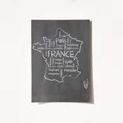 Wallity Poster Map-2058, 29,7x42 cm
