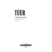 TUUR:LAMENTATIO SAXOPHONQUARTETT SCORE AND PARTS