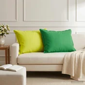 vidaXL Blazina 2 kos HOUTEN Zelena 50 x 80 cm Poliester