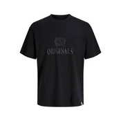 JACK & JONES Majica JORFREDERIKSBERG antracit / črna