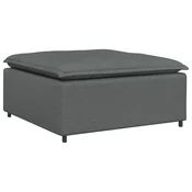 Vidaxl Modularni kavč s podnožjem, temno siv 100x100x48 cm