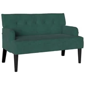 Vidaxl Chesterfield klop Temno zelena 112 x 65,5 x 75 cm Žamet