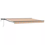 Rucni okvir tende s LED-ima Plava, Narancasta, Antracit 4 × 3 m