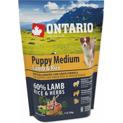 Ontario Puppy Medium Lamb & Rice 0,75 kg