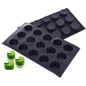 Silikonski model za eno porcijo CILINDR 40xv20mm 15 vdolbin za sladice in pene