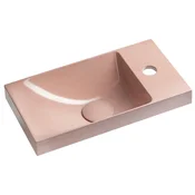 SAPHO Elegantno Betonsko Umivalnik AGOS 40x22cm, Prilagodljiv, Roza Pololesk