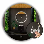 shumee LED osvetljeno ogledalo Fi 55 okroglo s senzorskim stikalom