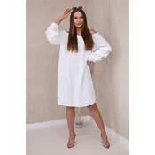Spanish dress with decorative sleeves ecru