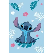 Plava deka za bebe od flisa 100x150 cm Lilo a Stitch Blue – Jerry Fabrics