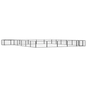 Ograda za pse s 24 panela crna 100 x 50 cm celik obložen prahom