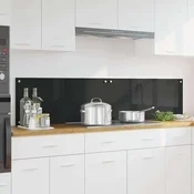vidaXL Zaščita za kuhinjo Črna 90 x 40 x 0.8 cm kaljeno steklo
