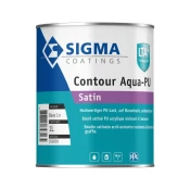 POKRIVNA BARVA ZA LES KOVINO SIGMA CONTOUR AQUA-PU SATIN 1l BELA | Topdom