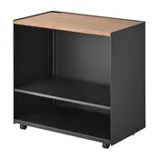 Črn kovinski regal na koleščkih 60x59x35 cm Tower – YAMAZAKI