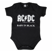 Otroški bodiji otroška AC-DC - Baby in Black - METAL-KIDS - 504.30.8.7