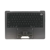 Gornji okvir tipkovnice za MacBook Pro 14, A3185 (2024), s US tipkovnicom i baterijom, Space Black, 661-50210, Genuine Apple