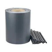 Ograjni trak s sponkami 19 cm x 35 m grafit
