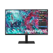 Monitor Samsung 68,6 cm (27,0) S27B800TGU 3840x2160 IPS 5ms HDMI 2xThunderbolt4 90W 3xUSB3.0 Pivot  sRGB99% RJ45 HDR10 ViewFinity S8