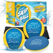 Nikcorp Vodna disk skakalna žoga Ultimate Skip Ball, vodna igra za bazen, plažo in jezero, trpežni šivi, močno odbijanje od vodne gladine, igrača za otroke, mladostnike in odrasle
