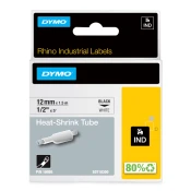 Dymo 18055 (S0718300) Rhino termo skrčljiva cevka D1 črna na belo 12 mm x 1,5m
