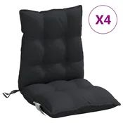 vidaXL vidaXL Blazina za stol 4 kosi črna oxford tkanina, (21085921)