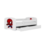 Drveni dječji krevet SPIDERMAN s ladicom - bijeli - 180*80 cm