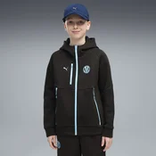 Olympique de Marseille PUMATECH Full-Zip Hoodie Youth, Clothing, Black/Vibrant Blue, 9-10Y