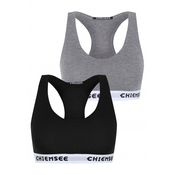 Top Chiemsee BRA 2 Pcs - 7590 M Grey - Blck