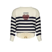 GUESS JEANS WHITE GIRL SWEATER