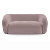 Rožnata sedežna garnitura iz šenilje 160 cm Celine – Bobochic Paris