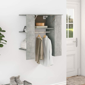 Greatstore Omarica za predsobo betonsko siva 97,5x37x99 cm konstruiran les
