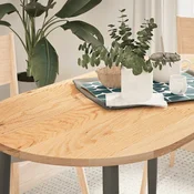 vidaXL vidaXL Mizna plošča 120x60x2 cm trdna hrastovina ovalna, (5000268748)