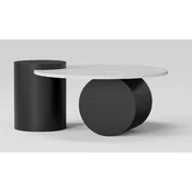 Casa Padrino luxury coffee table with ceramic table top black/white 106 cm