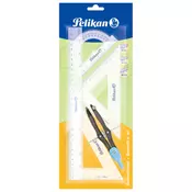 shumee PELIKAN GEOMETRIČNI SET 5-DELNIH KOMPASNIH RAVNILOV