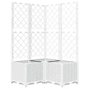 Vidaxl Vrtni lonček Bela 80 x 80 x 136 cm