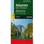 Freytag & Berndt Albanija, Kosovo, Črna gora 1:400.000. Cestni in turistični zemljevid. Izdaja 2023.