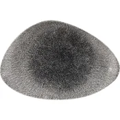 CHURCHILL Raku Quartz Black plitev krožnik, trikotnik, dolžina: 304 mm (6 kos)