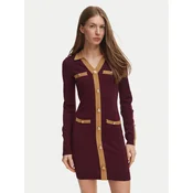 Fracomina Pletena obleka FR26WD5013K50401 Bordo rdeča Regular Fit