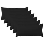vidaXL Prevleka za blazino 6 kos HEERLEN Črna 40 x 70 cm Blago
