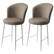 Hanah Home Set barskih stolica Fora, 2 komada, Bež-beli