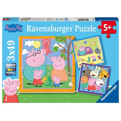 Ravensburger Peppa Pig Puzzle 3x49 kosov