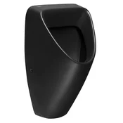 SCHWARN BLACK keramični pisoar, zadnji dovod vode, spodnji izpust, črna mat - Črna - 31,5x55,5x26,5 cm - Bruckner - 24 - Keramika - Okrogla stran - 315 - 555 - 265 - 14