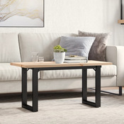 Stolic za kavu O-oblika 100x50x45,5 cm od borovine i celik