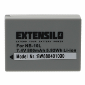 Baterija NB-10L za Canon PowerShot SX40/SX50/G10, 800 mAh