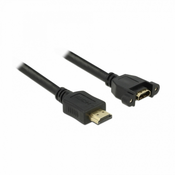 HDMI-HDMI podaljšek z mrežno povezavo 2m črn vgradni 85464 Delock