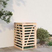 Vidaxl Lopa za smetnjak 84x90x128,5 cm trdna borovina