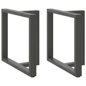 Vidaxl vidaXL Noge za jedilno mizo, 2 kosa, antracit, 80x35x(72-73) cm
